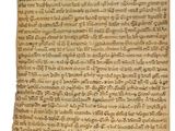 un vieux manuscrit avec de l'écriture