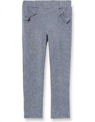 un pantalon gris pour petite fille avec des volants sur les côtés
