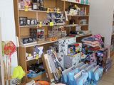 a room with a lot of toys and toys on the shelves