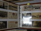 an open book with pictures of old buildings on it