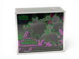an image of a clear box with a purple and green design on it