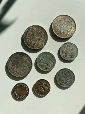 Lot de pièces en argent comprenant deux pièces de 10 francs HERCULE, u - Photo 1