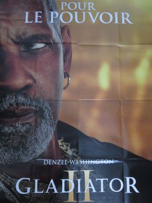 the poster for the movie gladiator is displayed on the wall