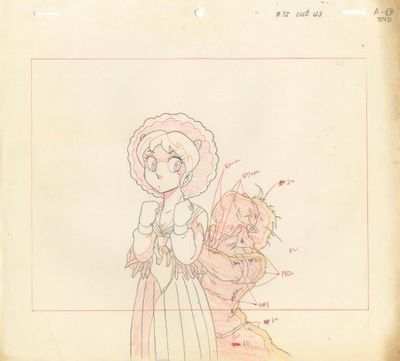 une image représentant un dessin d'une femme et d'un homme en robe
