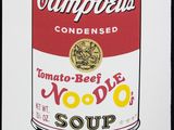 campbell ' s condensed tomato beef noodle soup by andy warhol