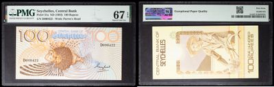 three different types of currency are displayed on a black background