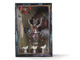 a picture of a picture of a clown in a box