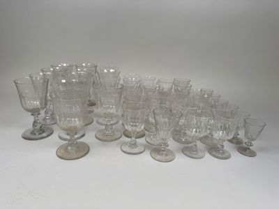 a lot of empty wine glasses on the table