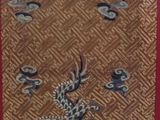 an image of a picture of a dragon on a red background