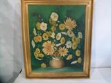une image d'une peinture de fleurs dans un vase