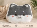 a pillow with a picture of a cat on it
