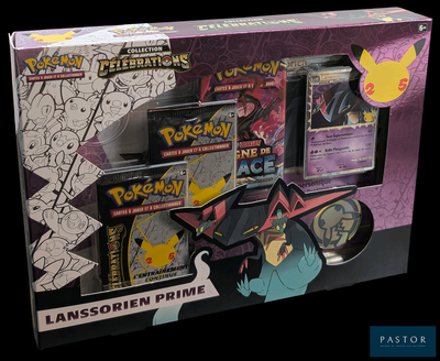 une boîte de cartes Pokémon exposée sur une table