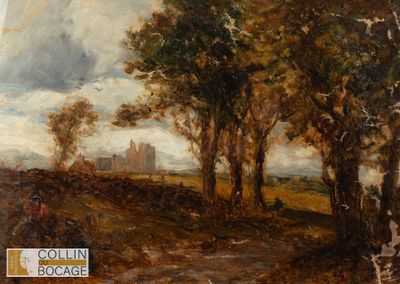 Ecole du XIXème siècle Paysage d'automne, sous-bois