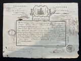 an old document with a picture of a ship on it