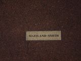 a picture of a sign on the ground that says matilda and smith