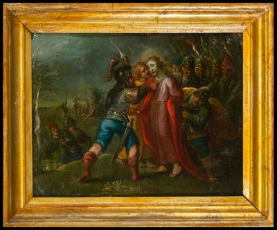 L'arrestation du Christ, École espagnole, 17e siècle