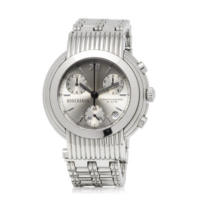 a close up of a watch on a white background