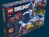 a box of legos with a toy car in it