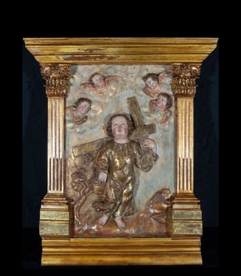 Relief de l'Enfant Jésus portant la croix - École espagnole …