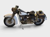 a gold and white motorcycle on a white background