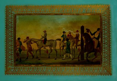 Deux scènes de chasse H.28 x L.38 cm