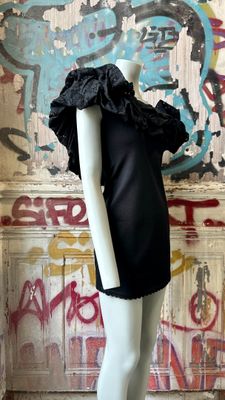 Robe T.40 A.VAUTHIER Maille stretch col bateau broderie anglaise Neuve