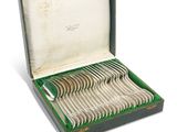 a box with a set of silverware in it