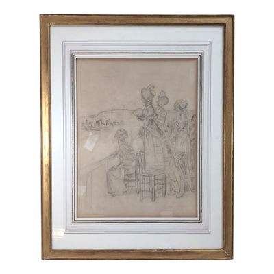 ECOLE FRANCAISE début XXème Au champ de courses