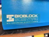 a blue box with a logo on it sitting on a table