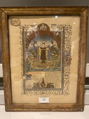 an old picture of a picture of jesus and other people in a frame