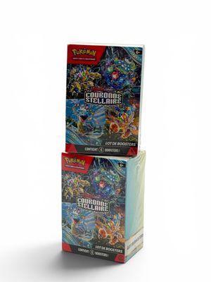 a box of pokemon trading cards with a white background