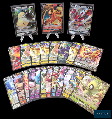 de nombreuses cartes Pokémon sur fond noir