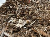 a pile of wood chips piled on top of each other