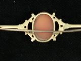 an image of a broochee with a pink stone in the center