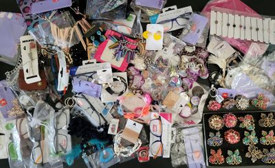 a pile of assorted items sitting on a table