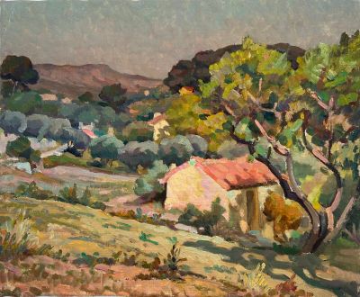 Jos Henri PONCHIN (1897 - 1981), "Maisonnette dans la campag…