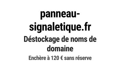 Nom de domaine panneau-signaletique.