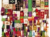 a picture of a wall made of many different types of cloths