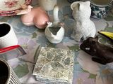 a table that has a bunch of different items on it