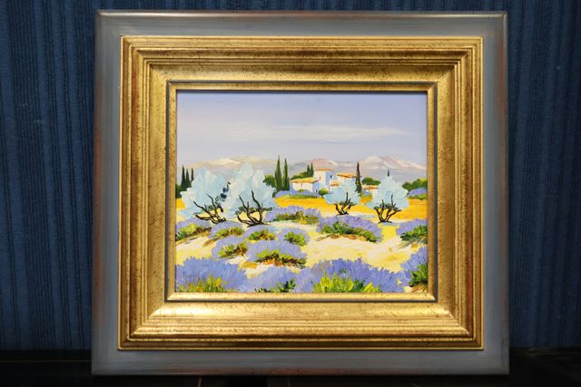 Jean-Louis HONNET (1957-2017). « Champs de lavande » huile sur to...