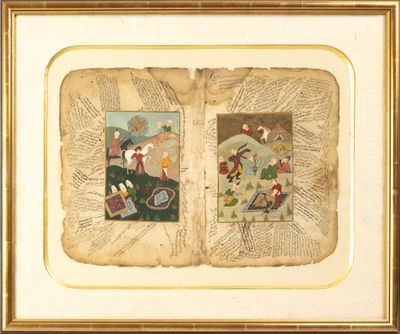 un vieux livre avec l'image d'une femme et d'un homme