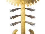 an image of a metal sculpture with knives on it