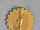 an image of a gold pin with a pin on top of it