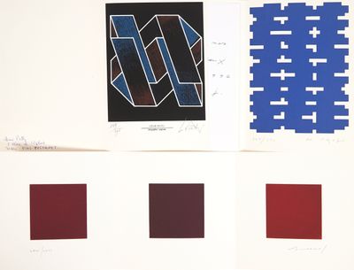 Abstraction géométrique Ensemble de 15 estampes Chacune sign…