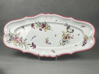 Emile GALLE (Lorraine). Très grand plat oblong en faïence ém… - Photo 1