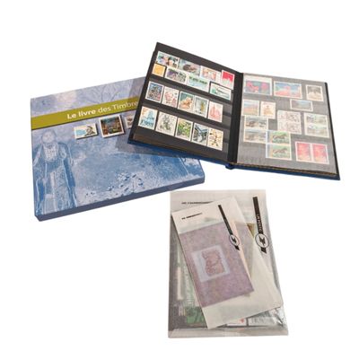 a picture of a book with stamps on it