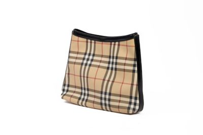 le petit porte-monnaie vintage à carreaux, noir et beige clair