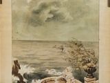 une photo d'un tableau représentant une femme allongée sur la plage