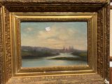 une photo d'une photo d'un tableau dans un cadre doré