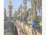 une photo d'un oiseau perché sur la balustrade d'un pont